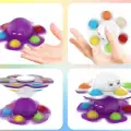 Yüz değiştiren ahtapot Popit stres çarkı Pop It Fidget ( 2 li set )