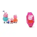 Kumik Peppa Pig 4 lü figür ve Peppa Saat