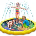 Kumik Fıskıyeli Su fışkırtan 170 cm Oyun Matı Su havuzu Su kaydırağı ( Sarı )