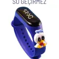 Dijital Dokunmatik Su Geçirmez Figürlü Çocuk Kol Saat Slikon Kordon Donald Duck Kuş