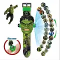 Hulk Karakterli Projeksiyonlu Saat 24 Farklı Karakteri Duvara Yan