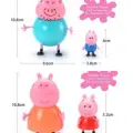 Kumik 4 Lü Peppa Pig figür, Led Saat+ Peluş(25cm)