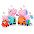 Kumik 4 lü Peppa Pig aile peluş takımı Peppa George anne ve baba( 30 cm)