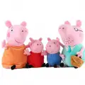 Kumik Peppa Pig Aile Peluş seti 25 cm ve 19 cm