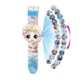 Kumik Kız Çocuk Mavi Elsa Projeksiyonlu Saat