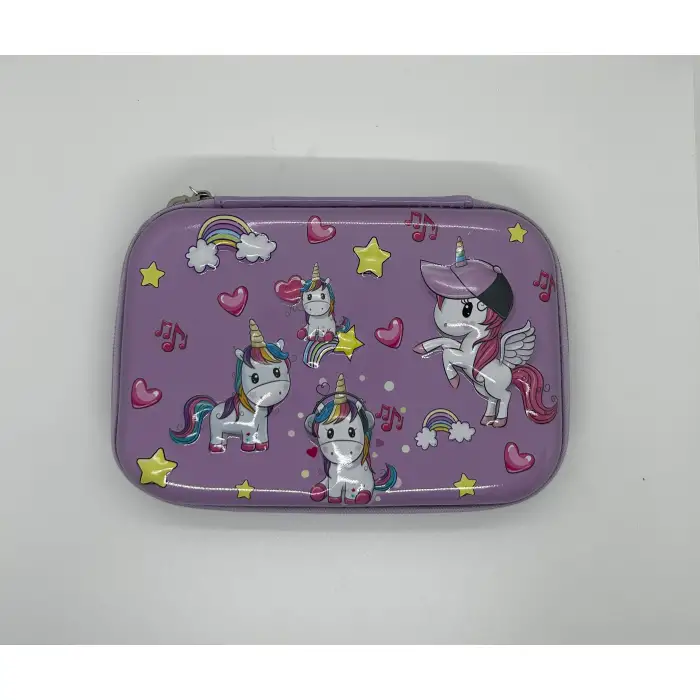 Kumik Kabartmalı Unicorn  Kalem Kutusu Seti