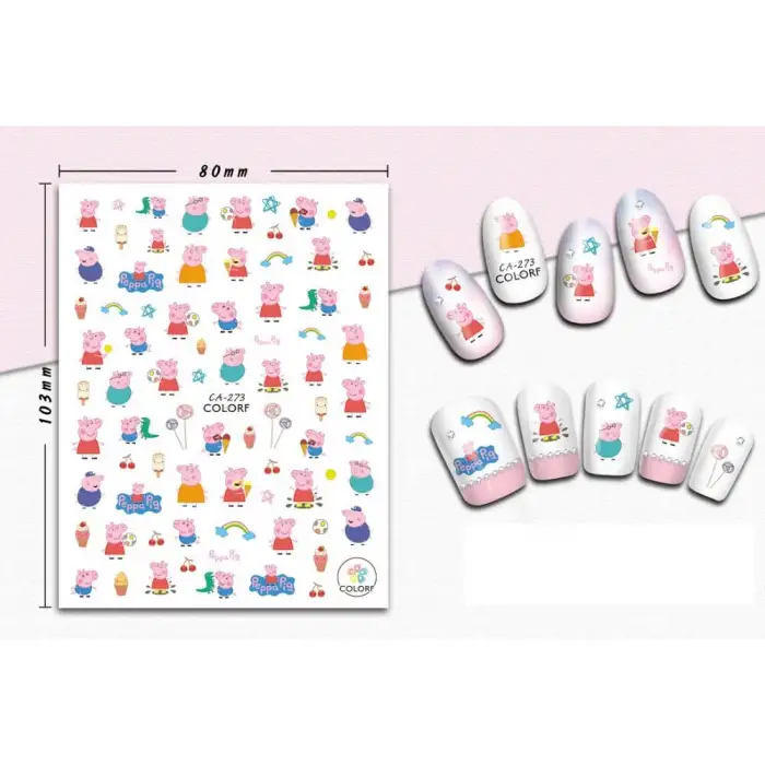 Kumik Peppa Pig Tırnak Sticker Seti 4 Set