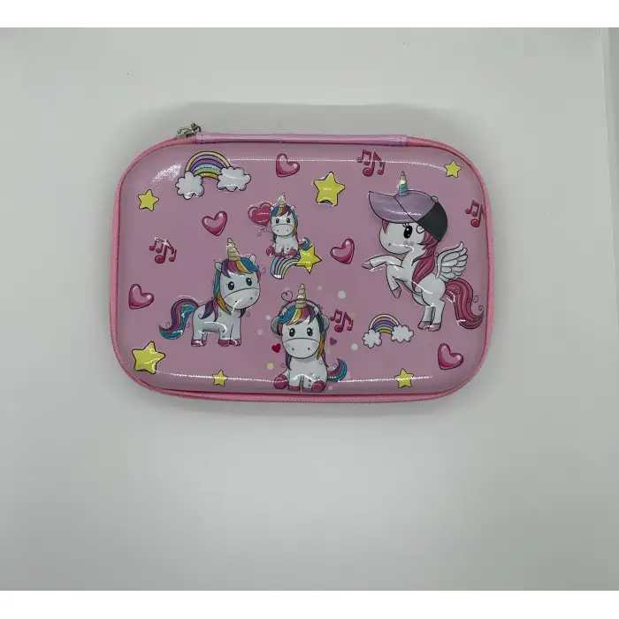 Kumik Kabartmalı Unicorn  Kalem Kutusu Seti