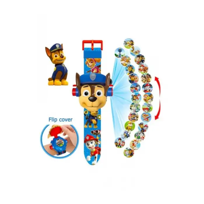 Kumik Paw Patrol 3D Karakteri Projeksiyonlu Saat 24 Farklı Karakteri Du