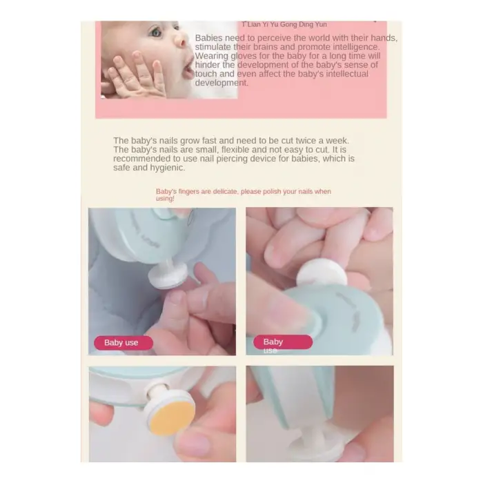 Bebek Çocuk Ve Yetişkin Dönerli Pilli Tırnak Kesme Törpüleme Mani