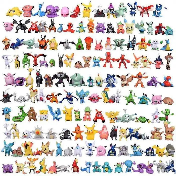 Pokemon figürleri 144 parça mini figür Ash Ketchum, Pikachu ve diğerleri