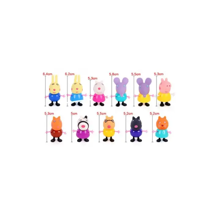Kumik Domuz 10 Adet Set 5-10cm Aile George Anime Aksiyon Figürler