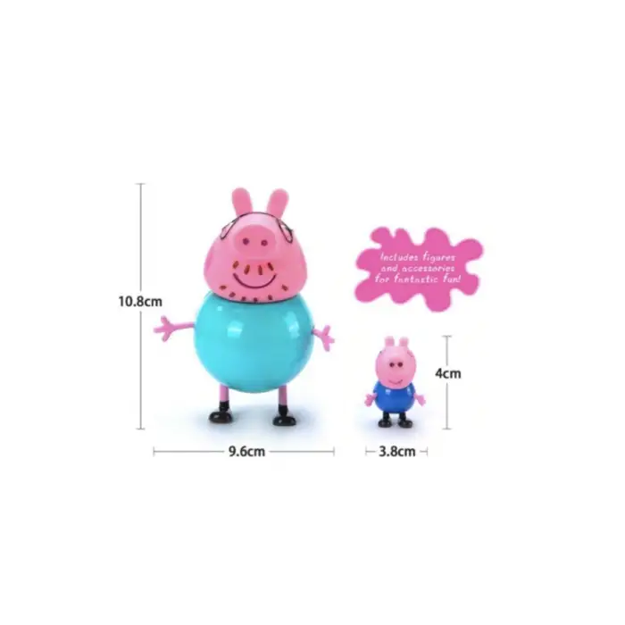 Kumik (FİGÜR ÇOCUK OYUNCAĞI) 4lü Peppa Pig Figür Seti