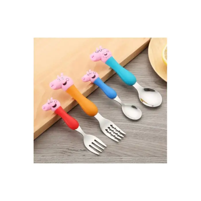 Kumik Peppa 4lü Çatal Kaşık Set