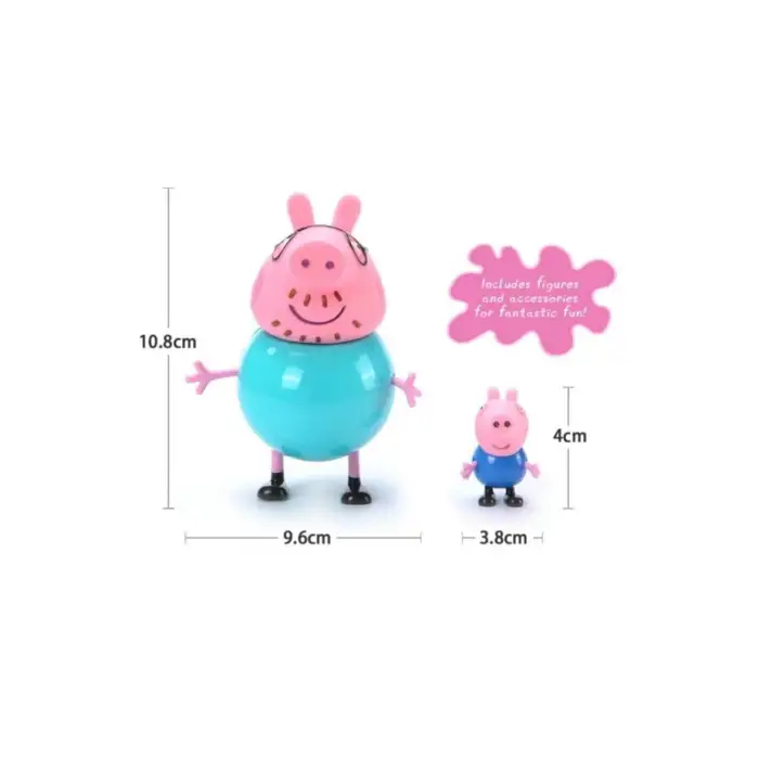 Kumik Peppa Pig Ailesi 4lü Figür Oyuncaklar