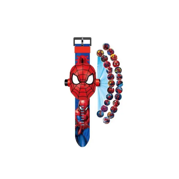 Kumik Çocuk Spiderman Figürlü Projeksiyonlu Dijital Kol Saati