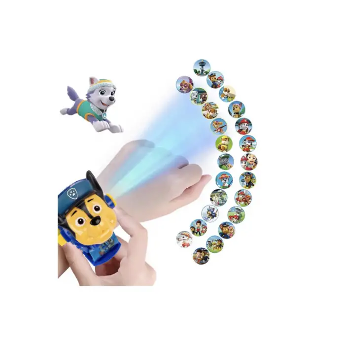 Kumik Paw Patrol Çocuk Kapaklı Projektörlü Işıklı Resimli Dijital Saat Doğum Günü Yeniyıl Yılbaşı Hediyesi