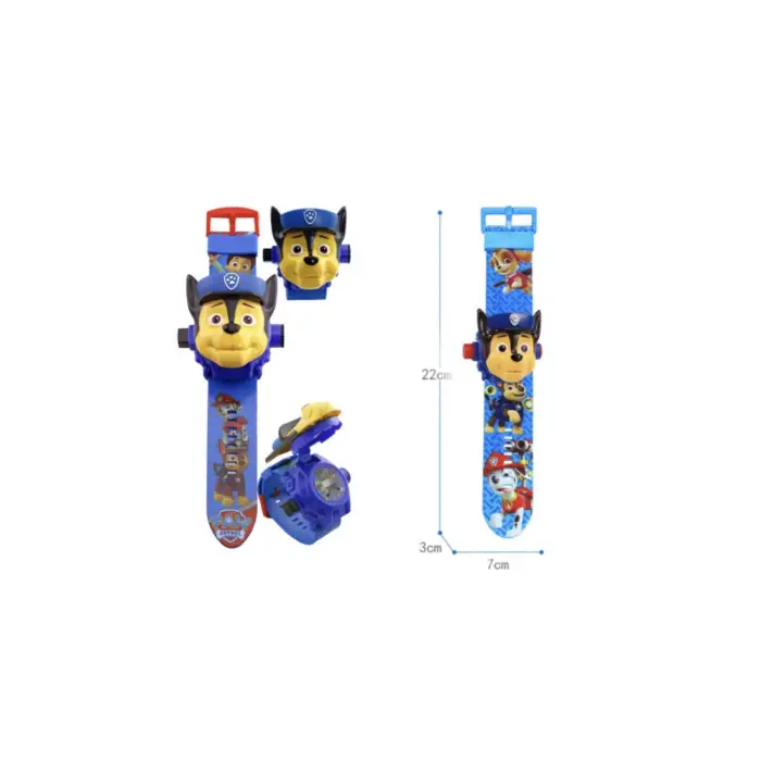 Kumik Paw Patrol Çocuk Kapaklı Projektörlü Işıklı Resimli Dijital Saat Doğum Günü Yeniyıl Yılbaşı Hediyesi
