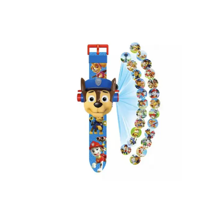 Kumik Paw Patrol Çocuk Kapaklı Projektörlü Işıklı Resimli Dijital Saat Doğum Günü Yeniyıl Yılbaşı Hediyesi