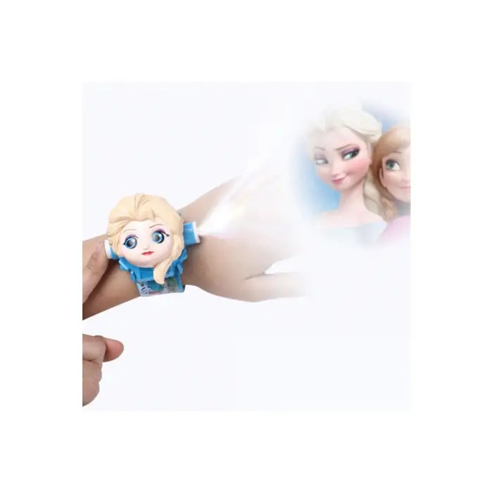 Kumik Çocuk Elsa Figürlü Projeksiyonlu Dijital Kol Saati