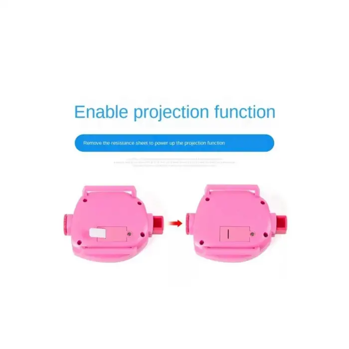 Kumik Projeksiyon Işıklı Resimli Pembe Dijital Çocuk Saat Hediye Minnie