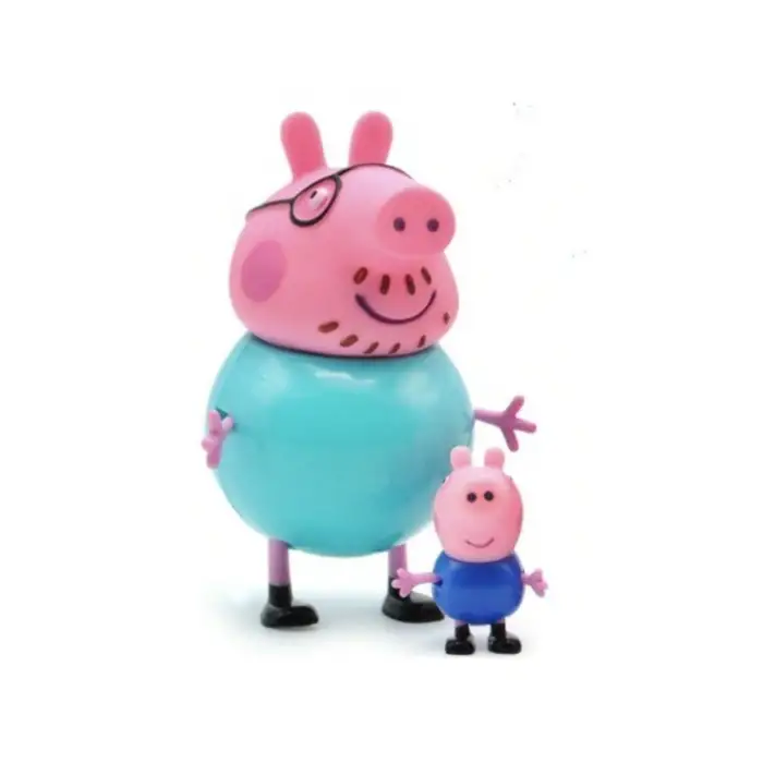 Kumik (Özel Ürün ) Pig Family Figürleri , Oyuncak, 4 Lü Figür, Pıg Famıly Set
