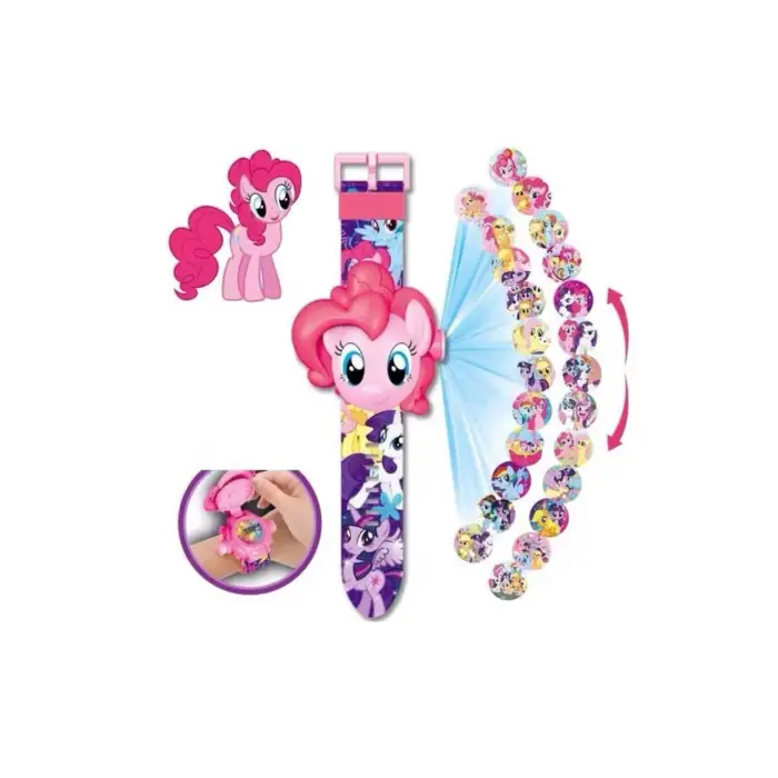 Kumik My Little Pony Karakterli Projeksiyonlu Saat 24 Farklı Karakteri Yansıtır