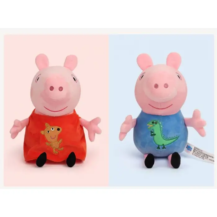 Kumik Peppa Pig Aile Peluş seti 25 cm ve 19 cm