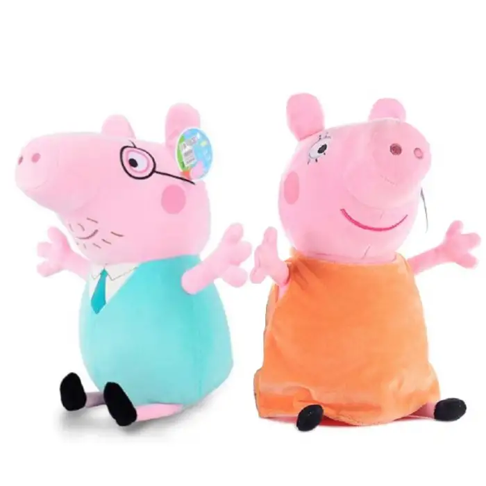 Kumik Peppa Pig Aile Peluş seti 25 cm ve 19 cm