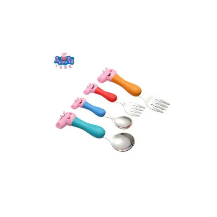 Kumik Pig 4lü Çatal Kaşık Seti Çocuklar Için