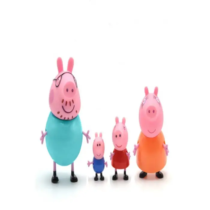 Kumik Peppa Pig Aile Seti-4 Lü Sevimli Oyuncak