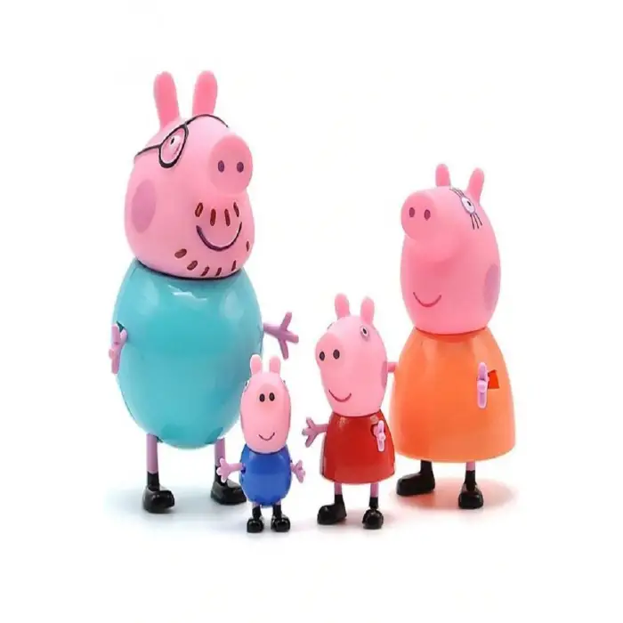 Kumik Peppa Pig Aile Seti-4 Lü Sevimli Oyuncak