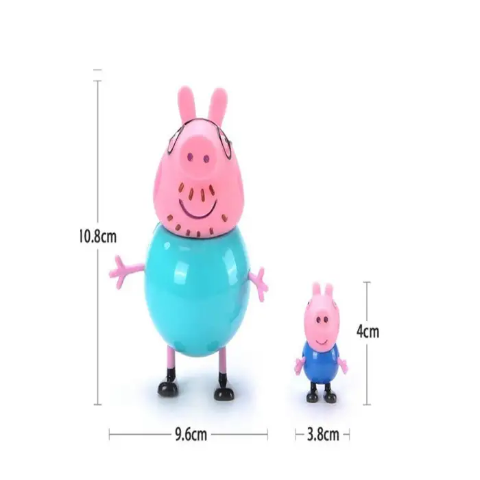 Kumik Peppa Pig Aile Seti-4 Lü Sevimli Oyuncak