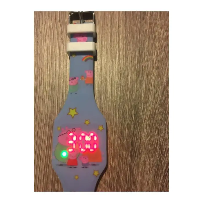 Kumik Pig Dijital Işıklı Çocuk Saati