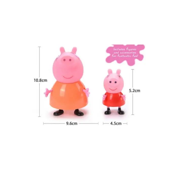 Kumik Peppa Pig Action Figure - Domuz Peppa Ailesi Aksion Figür Tam Set