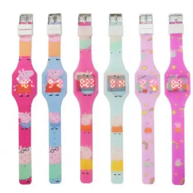 Kumik Peppa Pig Karakterli Led Saat Modelleri