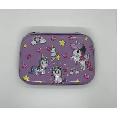 Kumik Kabartmalı Unicorn  Kalem Kutusu Seti