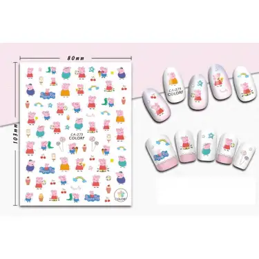 Kumik Peppa Pig Tırnak Sticker Seti 4 Set