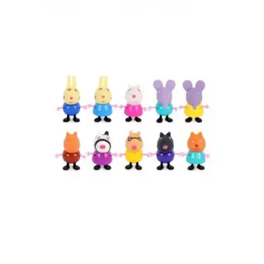 Kumik Domuz 10 Adet Set 5-10cm Aile George Anime Aksiyon Figürler