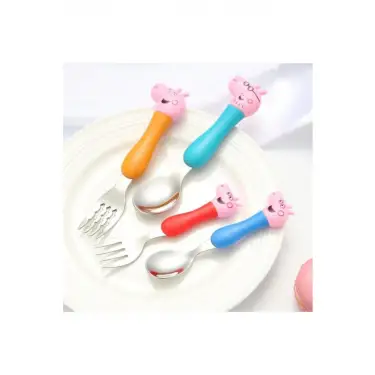 Kumik Peppa 4lü Çatal Kaşık Set