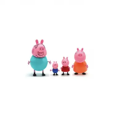 Kumik (Özel Ürün ) Pig Family Figürleri , Oyuncak, 4 Lü Figür, Pıg Famıly Set