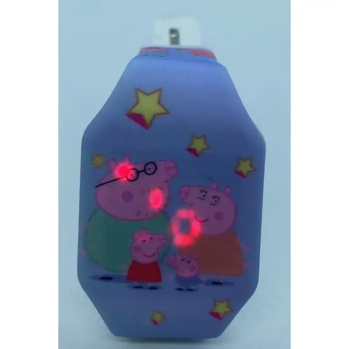 Kumik Peppa Pig Ailesi Karanlıkta Parlayan Led Oyuncak Saat