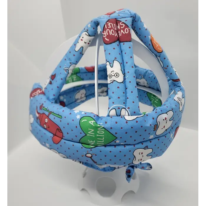 Bebek Kafa Koruma Güvenlik Başlığı Ayarlanabilir Emniyet Kaskı ( Mavi)