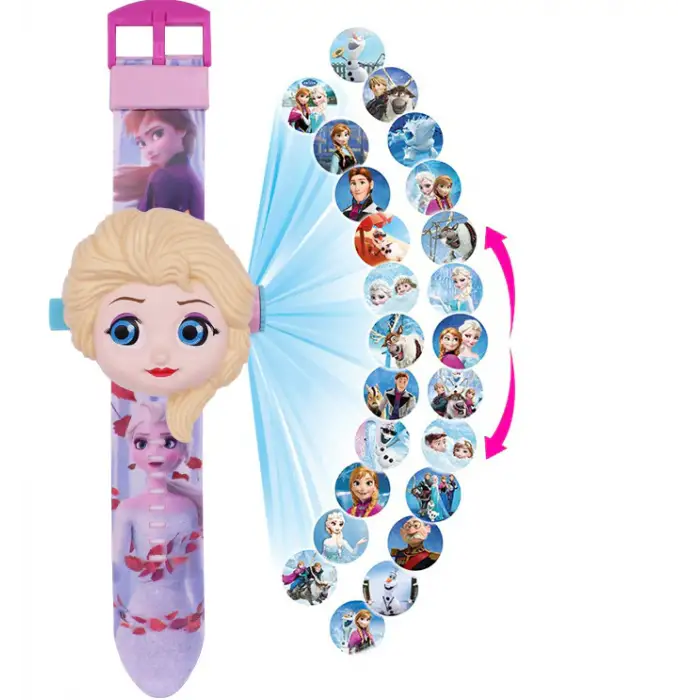 Projeksiyon Işıklı Resimli Mor Pembe Dijital Çocuk Yeniyıl