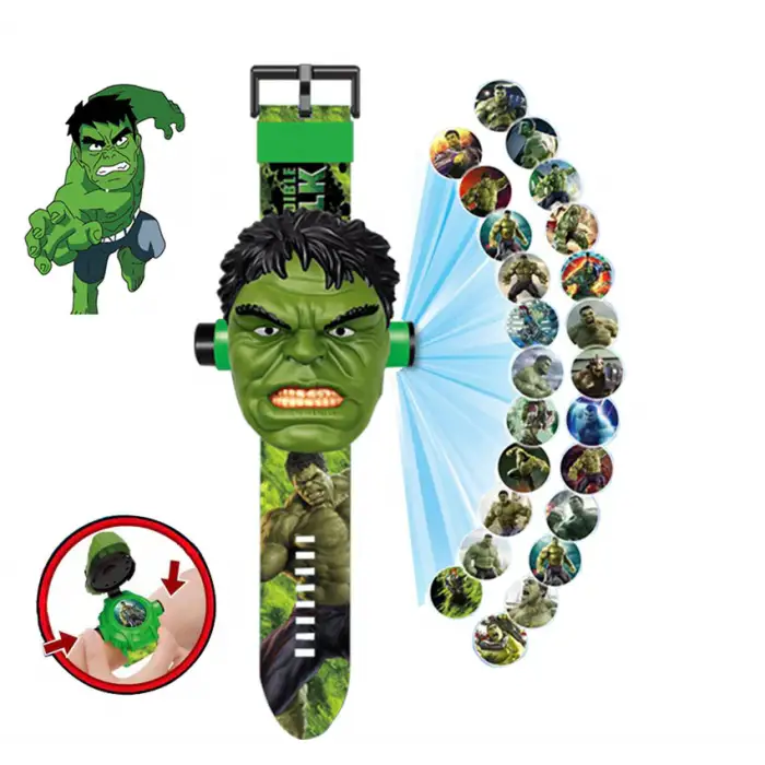 Kumik Hulk Projeksiyonlu Saat 24 Ayrı Resim