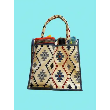 Organik Keten Kumaş Plaj ,Bebek Bakım Çantası