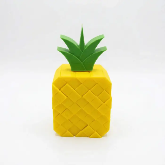 3D Baskılı Pixel Pineapple Fidget Stres Oyuncağı - Geometrik Ananas Figürü