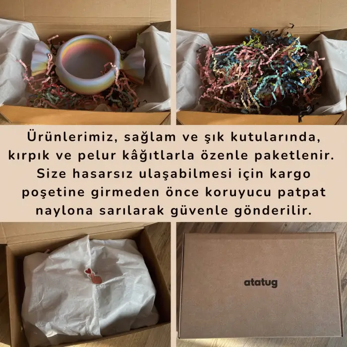 Masalsı Bahçe Orman Perileri Dekoratif Masaüstü Organizer & Kalemlik - Pembe