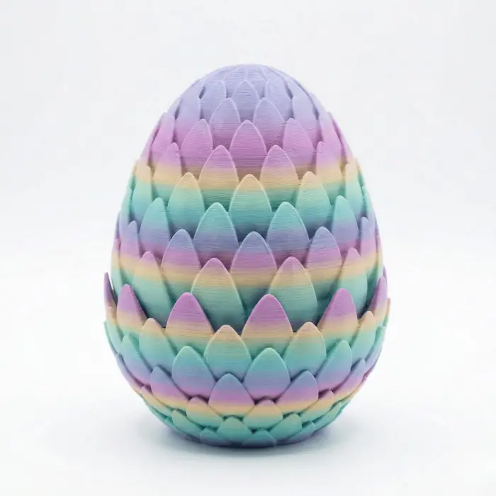 Atatug Pastel Gökkuşağı Orta Boy Sürpriz Ejderha Yumurtası ve Kanatlı Ejderha Seti - 24cm