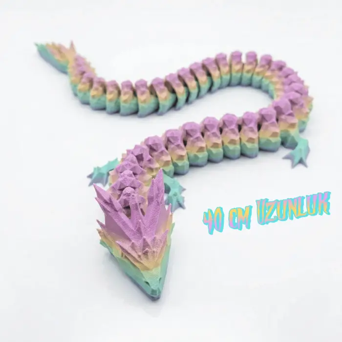 Atatug Premium Pastel Gökkuşağı Sürpriz Ejderha Yumurtası Seti - 40cm